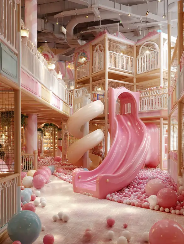 indoor kids playground with slide